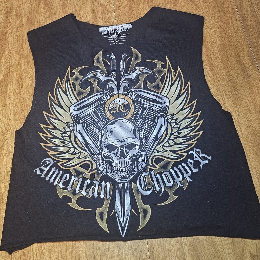 American Chopper Tank Crop Top Size M Women's